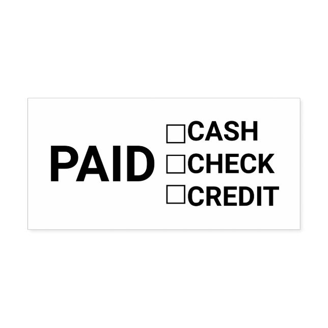 Paid Business Payment marking Rubber Stamp (Imprint)