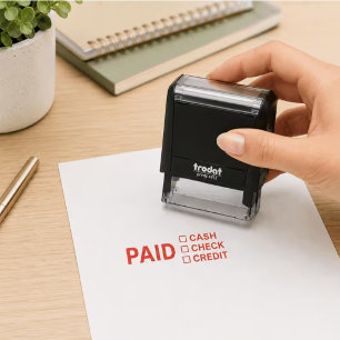 Paid Business Payment marking Self-inking Stamp