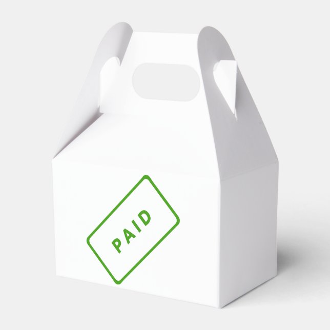 Paid Business Stamp Favour Box (Front Side)