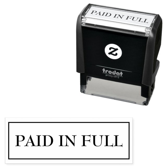 PAID Business Text Custom Self-inking Stamp (In Situ)