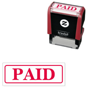 PAID Business Text Custom Self-inking Stamp