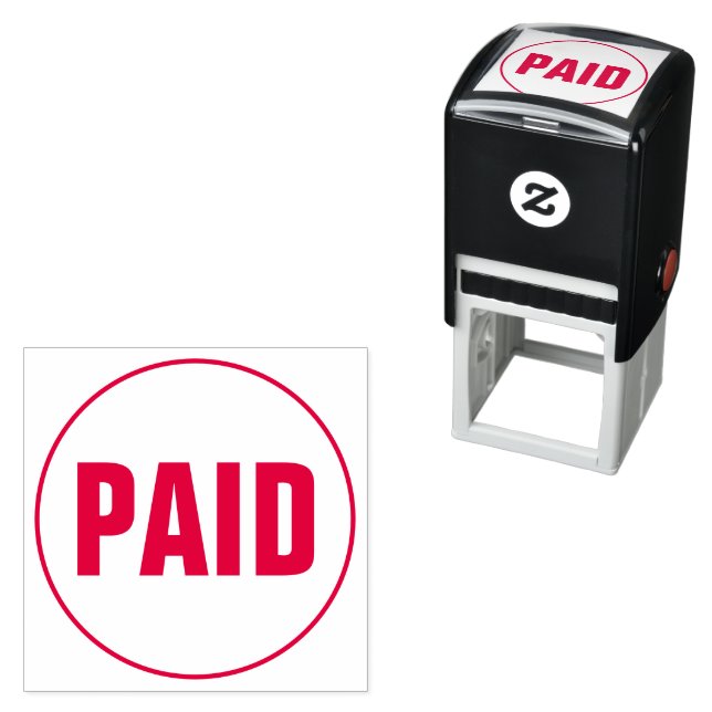 PAID Business Text Template Self-inking Stamp (In Situ)