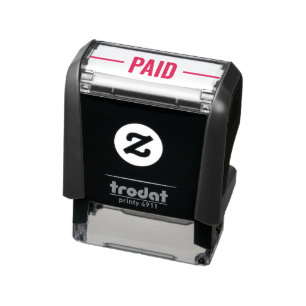 PAID Business Text Template Self-inking Stamp