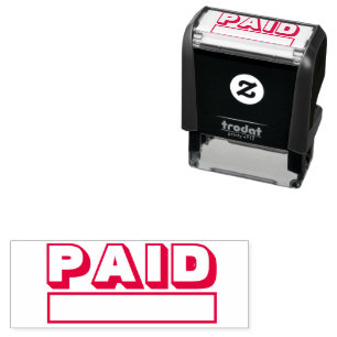 PAID Business Text Template Self-inking Stamp