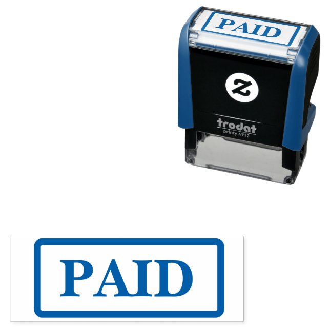 PAID Business Text Template Self-inking Stamp (In Situ)
