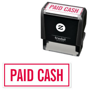 Paid Cash custom self-inking stamp for accounting