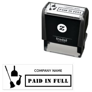 Paid in Full Business Cleaning Services Maid Self-inking Stamp