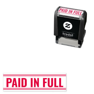 PAID IN FULL Business Text Template Self-inking Stamp