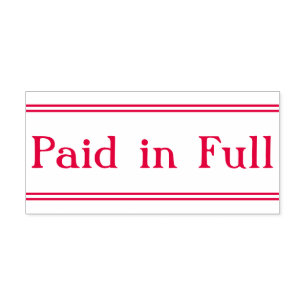 "Paid in Full" Rubber Stamp