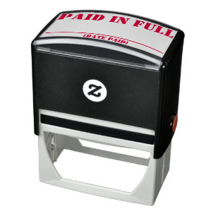 "Paid in Full" Rubber Stamp