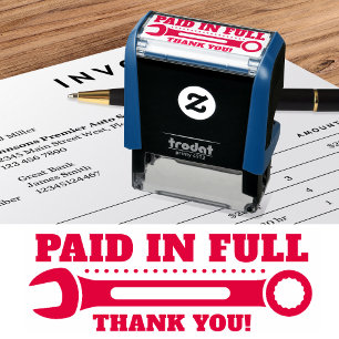 Paid in Full Self-Inking Stamp Wrench Graphic