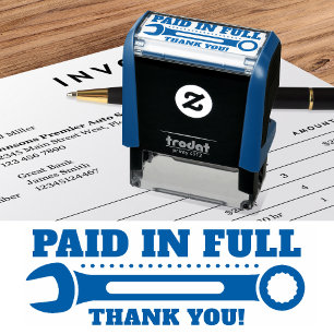 Paid in Full Thank you! WRENCH Self-inking Stamp
