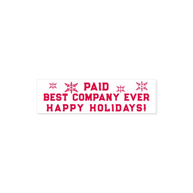 PAID Little Big Snowflakes Self-inking Stamp (Design)
