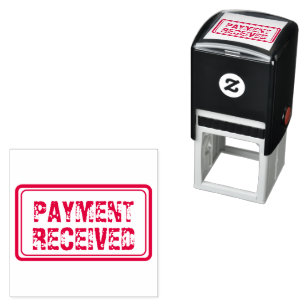 PAID Office Simple Framed red Self-inking Stamp
