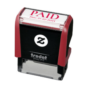 PAID Office Simple Framed Self-inking with date Stamp