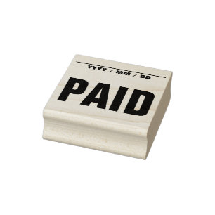 "PAID" Rubber Stamp