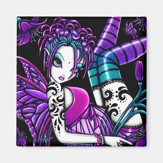 "Paige" Gothic Tattoo Fairy Art Magnet (Front)