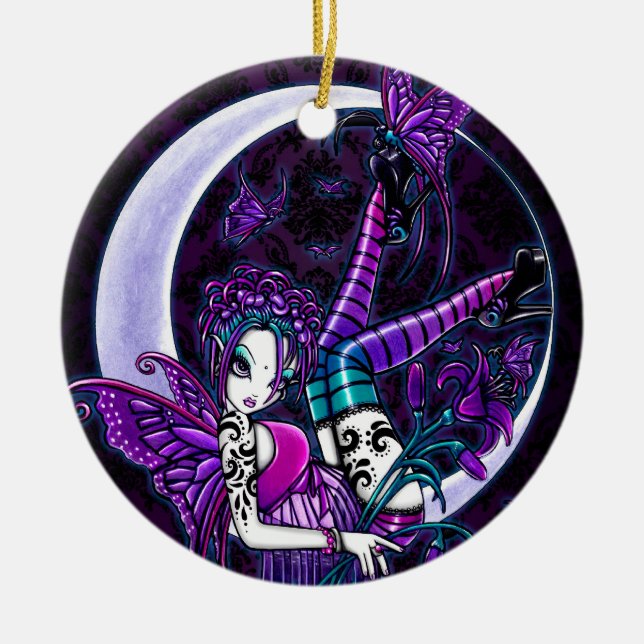 "Paige" Gothic Tattoo Fairy Art Ornaments (Front)