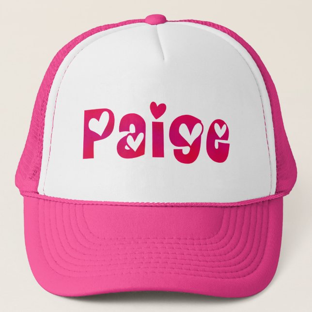 Paige in Hearts Trucker Hat (Front)