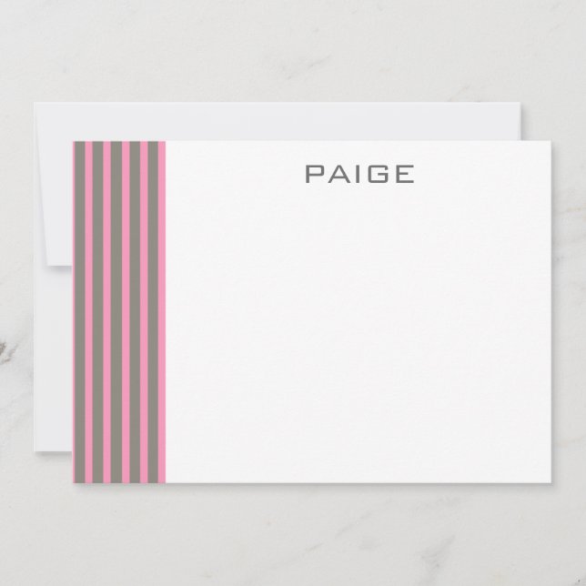 Paige -  Personalised Flat Note Card (Front)