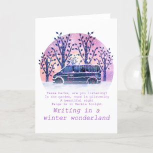Paige Toon Writing In A Winter Wonderland Holiday Card