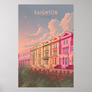 Paignton Devon Travel Poster