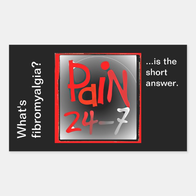 Pain 24/7 stickers - chronic Invisible illness (Front)