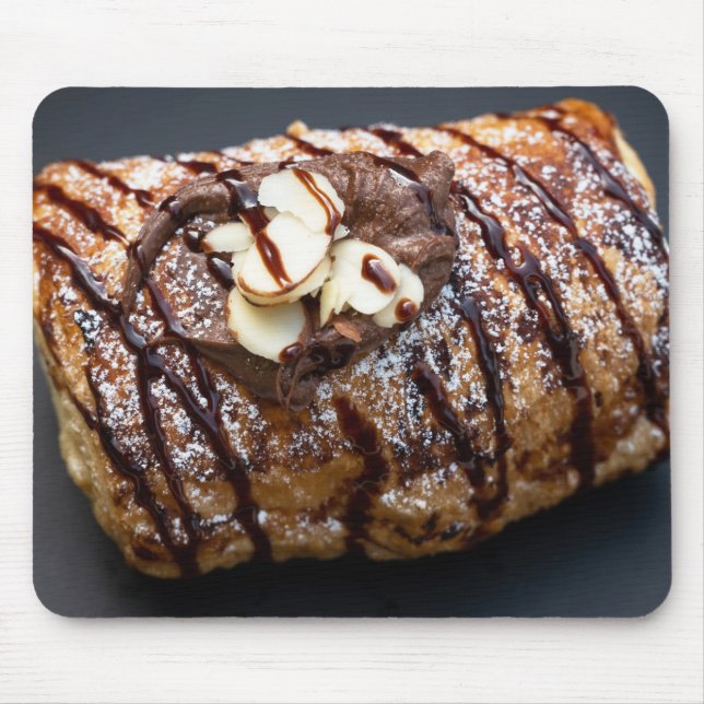 Pain au chocolat croissant mouse mat (Front)