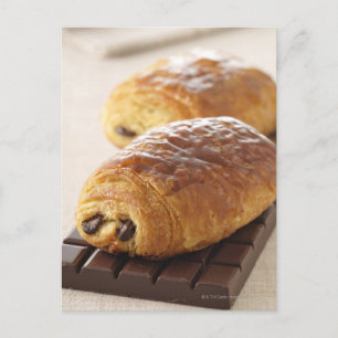 pain au chocolat postcard