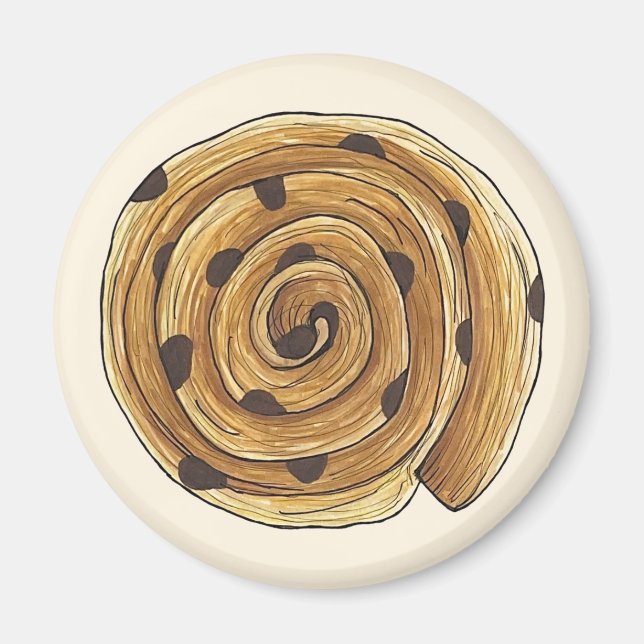 Pain Aux Raisins French Patisserie Bakery Food Magnet (Front)