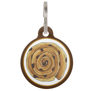 Pain Aux Raisins French Patisserie Bakery Food Pet Tag