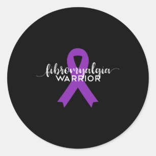 Pain Awareness Purple Ribbon Invisible Illness  Classic Round Sticker
