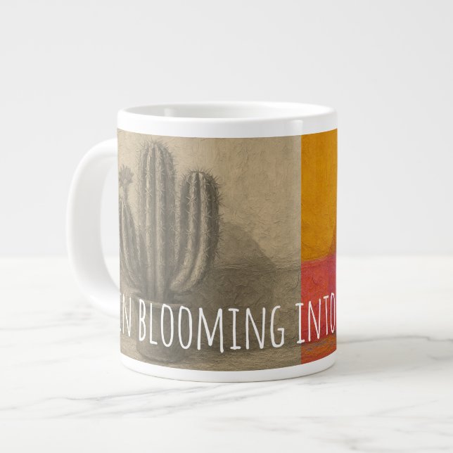 Pain blooming into light & color large coffee mug (Front Left)