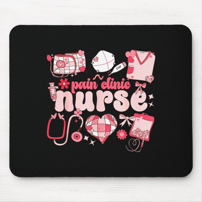 Pain Clinic Nurse Valentine's Day Pain Management  Mouse Mat (Front)