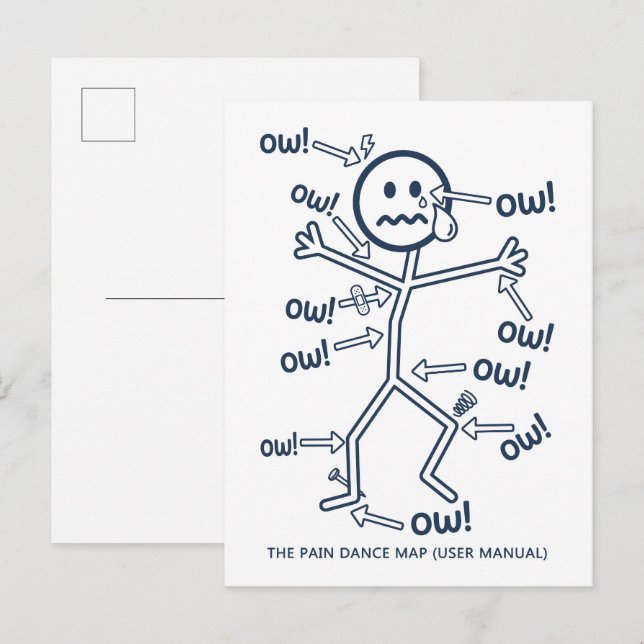 Pain Dance Map User Manual Postcard (Front/Back)