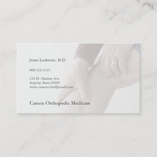 Pain in back of leg business card