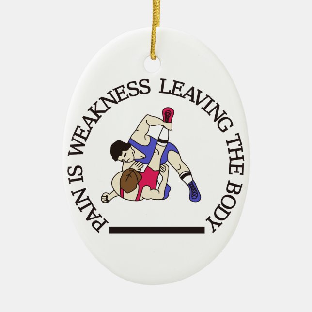 Pain is… ceramic tree decoration (Front)