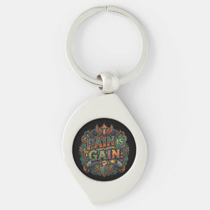 Pain is Gain – Fitness Motivation T-Shirt Key Ring