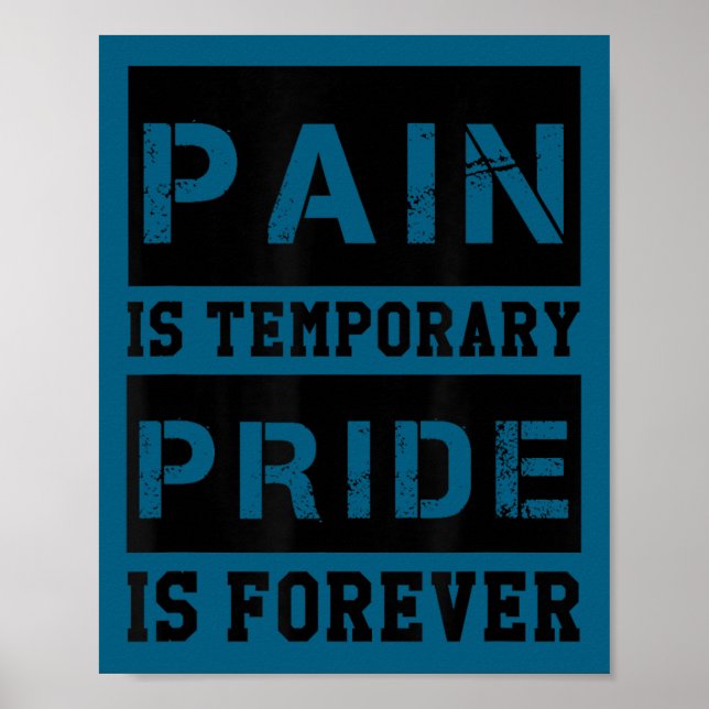 Pain Is Temrary Pride Is Forever Shirts Workout Mo Poster (Front)