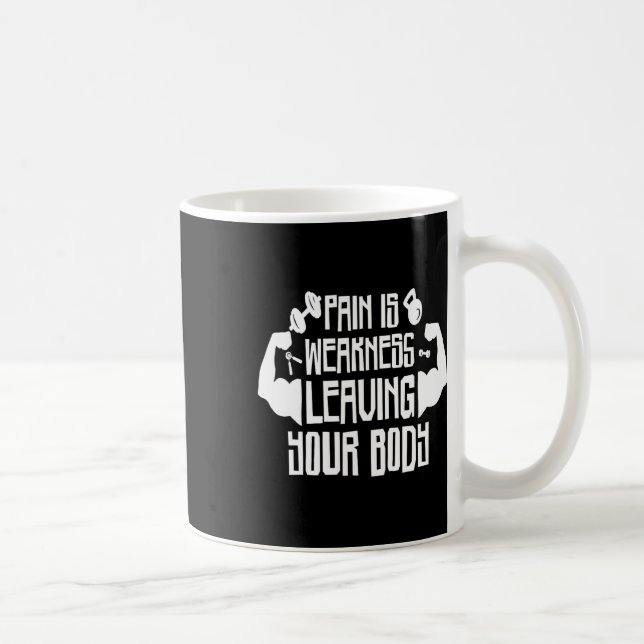 Pain Is Weakness Leaving Your Body  Coffee Mug (Right)