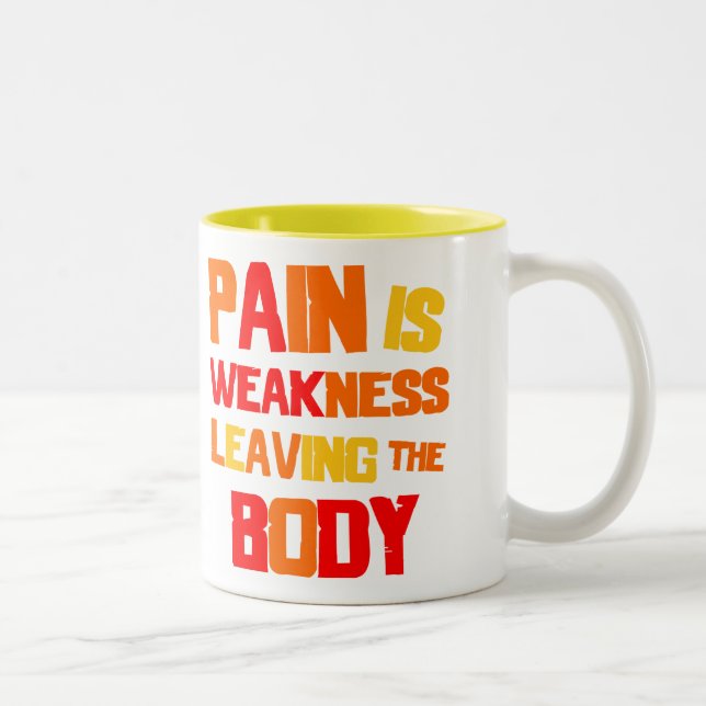 Pain Is Weakness... Mug (Right)