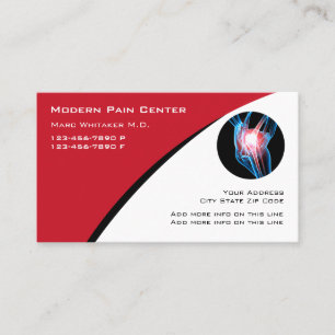 Pain Management Medical Business Cards