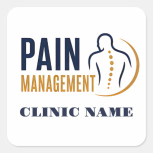 Pain Management Medical Design Square Sticker