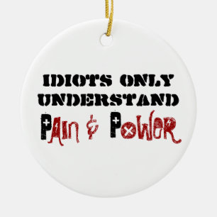 Pain & Power (2 Sides) - Car Mirror Ceramic Tree Decoration