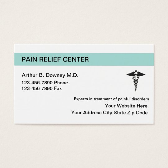 Pain Relief Medical Business Cards