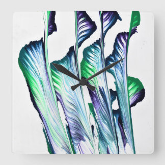 Pain Remover 1 Purple Green Abstract Wall Clock