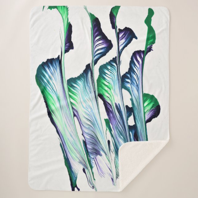 Pain Remover 1 Purple Green Flower Blanket (Front)