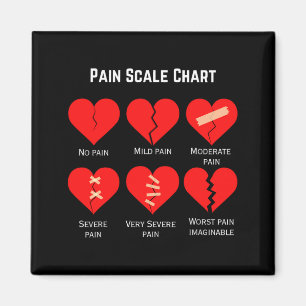 Pain Scale Chart Design For Funny Valentines Day Magnet