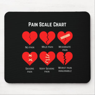 Pain Scale Chart Design For Funny Valentines Day Mouse Mat