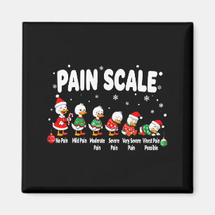 Pain Scale Cute Duck Christmas Nurse Triage Pain E Magnet